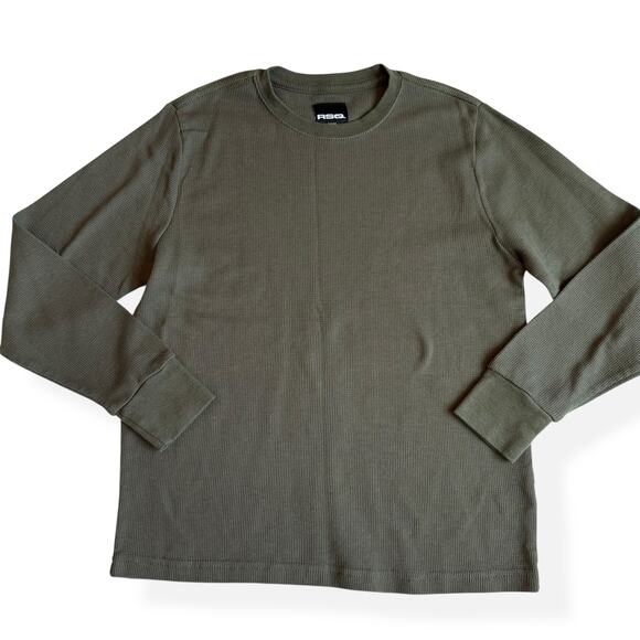 RSQ Youth Olive Green Waffle Knit Top Large - Picture 1 of 8